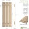 Ekena Millwork Rustic Three Board Spaced Board-n-Batten Knotty Pine Faux Wood Shutters, 17 1/2W x 54H, PR SHUBSS17X54KPPR - alternate 9